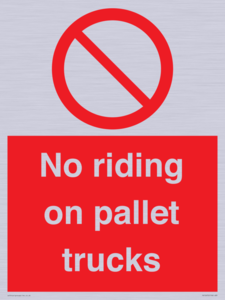 PV12470: No riding on pallet trucks