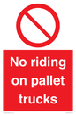 PV12470: No riding on pallet trucks