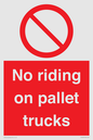 PV12470: No riding on pallet trucks