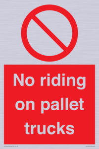 PV12470: No riding on pallet trucks