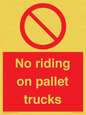 PV12470: No riding on pallet trucks
