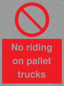 PV12470: No riding on pallet trucks