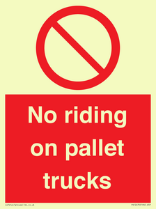 PV12470: No riding on pallet trucks