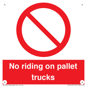 PV12470: No riding on pallet trucks