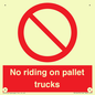 PV12470: No riding on pallet trucks