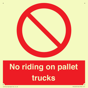PV12470: No riding on pallet trucks