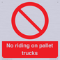PV12470: No riding on pallet trucks