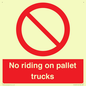 PV12470: No riding on pallet trucks