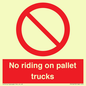 PV12470: No riding on pallet trucks