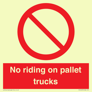 PV12470: No riding on pallet trucks