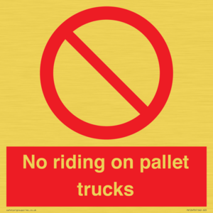 PV12470: No riding on pallet trucks