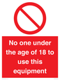 PV12713: No one under the age of 18 to use this equipment