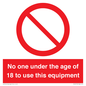 PV12713: No one under the age of 18 to use this equipment