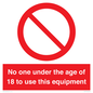 PV12713: No one under the age of 18 to use this equipment
