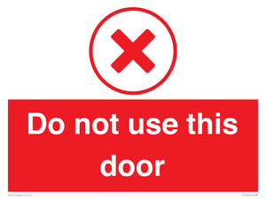 PV12762: Do not use this door