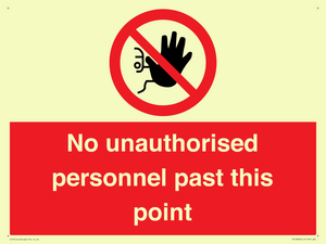 PV12839: No unauthorised personnel past this point