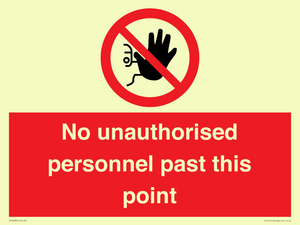PV12839: No unauthorised personnel past this point