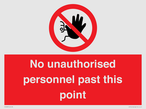 PV12839: No unauthorised personnel past this point