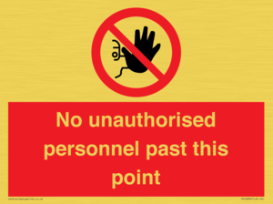 PV12839: No unauthorised personnel past this point