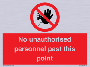 PV12839: No unauthorised personnel past this point