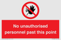 PV12839: No unauthorised personnel past this point
