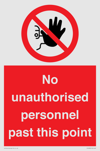 PV12839: No unauthorised personnel past this point