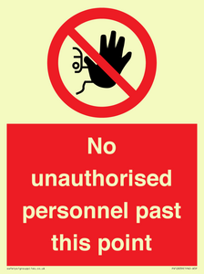 PV12839: No unauthorised personnel past this point
