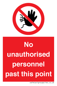 PV12839: No unauthorised personnel past this point