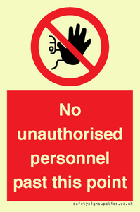 PV12839: No unauthorised personnel past this point