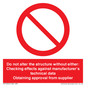 PV12944: Do not alter the structure