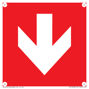 PV13058: Down arrow (white on red background)