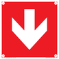 PV13058: Down arrow (white on red background)