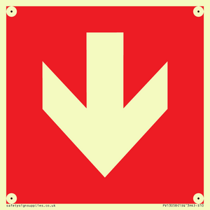 PV13058: Down arrow (white on red background)