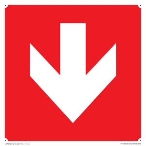 PV13058: Down arrow (white on red background)