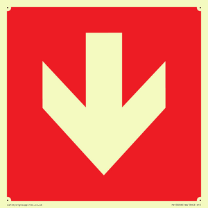 PV13058: Down arrow (white on red background)