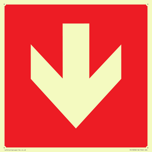 PV13058: Down arrow (white on red background)