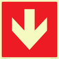 PV13058: Down arrow (white on red background)