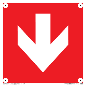 PV13058: Down arrow (white on red background)