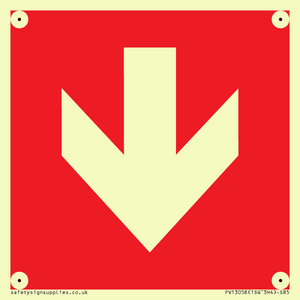 PV13058: Down arrow (white on red background)