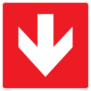 PV13058: Down arrow (white on red background)