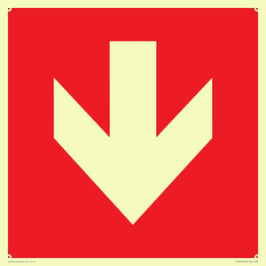 PV13058: Down arrow (white on red background)
