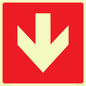 PV13058: Down arrow (white on red background)