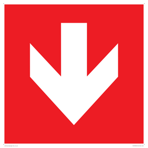 PV13058: Down arrow (white on red background)