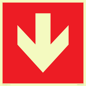 PV13058: Down arrow (white on red background)