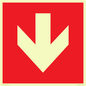 PV13058: Down arrow (white on red background)