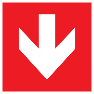 PV13058: Down arrow (white on red background)