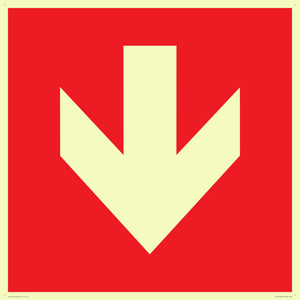 PV13058: Down arrow (white on red background)