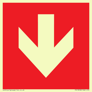 PV13058: Down arrow (white on red background)