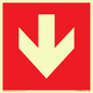PV13058: Down arrow (white on red background)