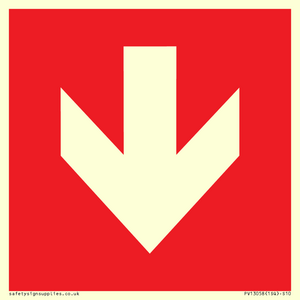 PV13058: Down arrow (white on red background)